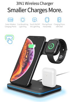 Wireless Charger Stand 3 in 1